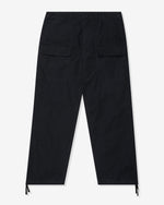BLACK::A black Undefeated Field Cargo Pant on a white background.